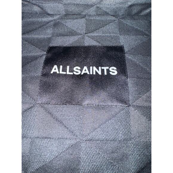 ALLSAINTS Peckham Geometric Jacquard women’s Puffer Jacket size 12 New no tags - Picture 9 of 10